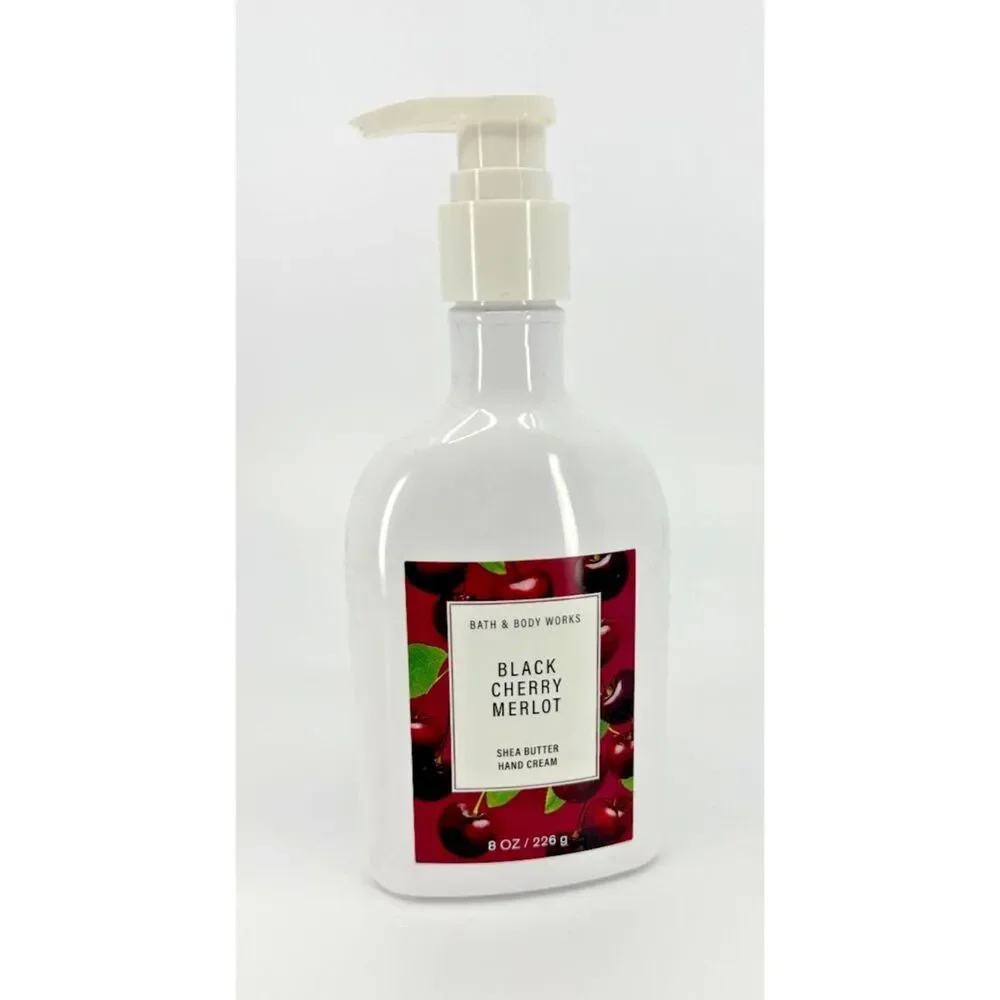 Bath & Body Works Black Cherry Merlot Shea Butter Hand Cream w/Pump 8 oz *NEW